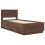 VidaXL vidaXL Bed Frame with Headboard Brown Oak 70 x 190 cm Engineered Wood 2