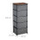 Comò - HELLOSHOP26 - 105 x 43 x 33 cm - stile industriale - metallo e tessuto - storage pratico 1