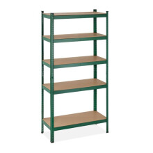 Zware etagère - HELLOSHOP26 - 180 x 90 x 40 cm - 5 verstelbare niveaus - 875 kg capaciteit - Grijs
