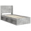 VidaXL vidaXL Bed Frame with Storage and Headboard Concrete Grey 90 x 200 cm 2