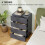 Commode de rangement 55 x 34 x 80 cm compacte fermeture douce style moderne sans 3