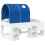 VidaXL vidaXL Bed with Tunnel 4 pcs White and Blue Engineered Wood 2