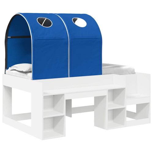 VidaXL vidaXL Bed with Tunnel 4 pcs White and Blue Engineered Wood 1