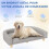 Divano per cane rialzato 98 x 67 x 25 cm con seduta morbida sfoderabile design scandinavo 5