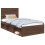 VidaXL vidaXL Bed Frame with Headboard Brown Oak 100 x 200 cm Solid Pine Wood 2