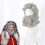 Weihnachtsmann-Bart und Perücke-Set für Weihnachten Grey 3