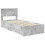 VidaXL vidaXL Bed Frame Concrete Grey and Silver 75 x 190 cm Engineered Wood 2
