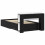 VidaXL vidaXL Bed Frame with Storage Black 75 x 190 cm Engineered Wood 2