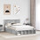 VidaXL vidaXL Bed Frame with Shelf Concrete Grey 160 x 200 cm Engineered Wood 4