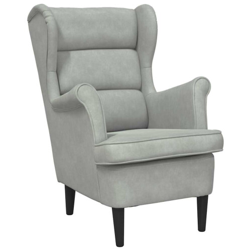 VidaXL vidaXL Armchair Light Grey Velvet 1