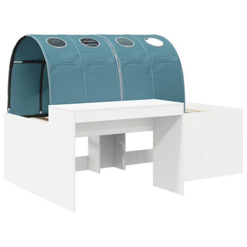 VidaXL vidaXL Kids'High Bed Frame with Desk White and Light Blue 1