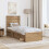 VidaXL vidaXL Bed Frame Artisian Oak 75 x 190 cm Solid Pine Wood 3