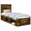 VidaXL vidaXL Bed Frame with Headboard Smoked Oak 75 x 190 cm Solid Pine Wood 2