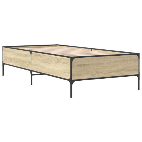 VidaXL vidaXL Bed Frame Sonoma Oak 80 x 200 cm Engineered Wood 1