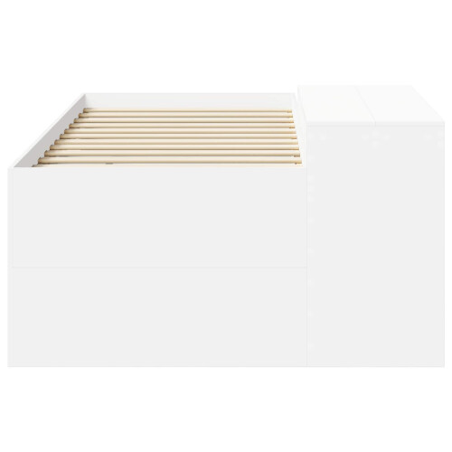 VidaXL vidaXL Kids'High Bed Frame with Desk White 75 x 190 cm 2