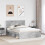 VidaXL vidaXL Bed Frame Concerte Grey 150 x 200 cm Solid Pine Wood 2