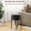 Set of 4 Velvet Kitchen Stools Stackable Steel Frame Grey 7
