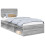 VidaXL vidaXL Bed Frame Grey Sonoma 90 x 190 cm Solid Pine Wood 2