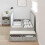 VidaXL vidaXL Storage Bed Frame Concrete Grey 90 cm Engineered Wood 5