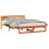 VidaXL vidaXL Bed Frame with Headboard Wax Brown 150 x 200 cm Solid Pine Wood 3