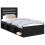 VidaXL vidaXL Bed Frame with Headboard Black 75 x 190 cm Solid Pine Wood 2
