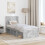 VidaXL vidaXL Bed Frame Concerte Grey 75 x 190 cm Solid Pine Wood 3