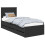 VidaXL vidaXL Bed Frame with Drawer Black 75 x 190 cm Engineer Wood 5