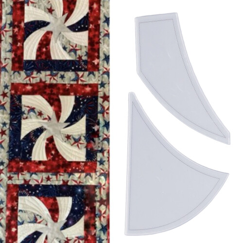 Acryl Nählineal Pinwheel Template Set 2-tlg 12/14 1