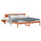 VidaXL vidaXL Bed Frame with Headboard Wax Brown 200 x 200 cm Solid Pine Wood 3