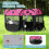 Rose Red Foldable Pet Enclosure Cat Birthing Room Octagonal Cage Tent 5