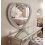 Heart Crackle MDF Mirror Champagne Framed 85x80Cm 2