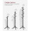 Free Standing Coat Rack - Solid Wood - Black - 8 Hooks for Entryway and Hallway 4