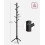 Free Standing Coat Rack - Solid Wood - Black - 8 Hooks for Entryway and Hallway 6