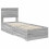 VidaXL vidaXL Bed Frame Grey Sonoma and Silver 75 x 190 cm Engineered Wood 2