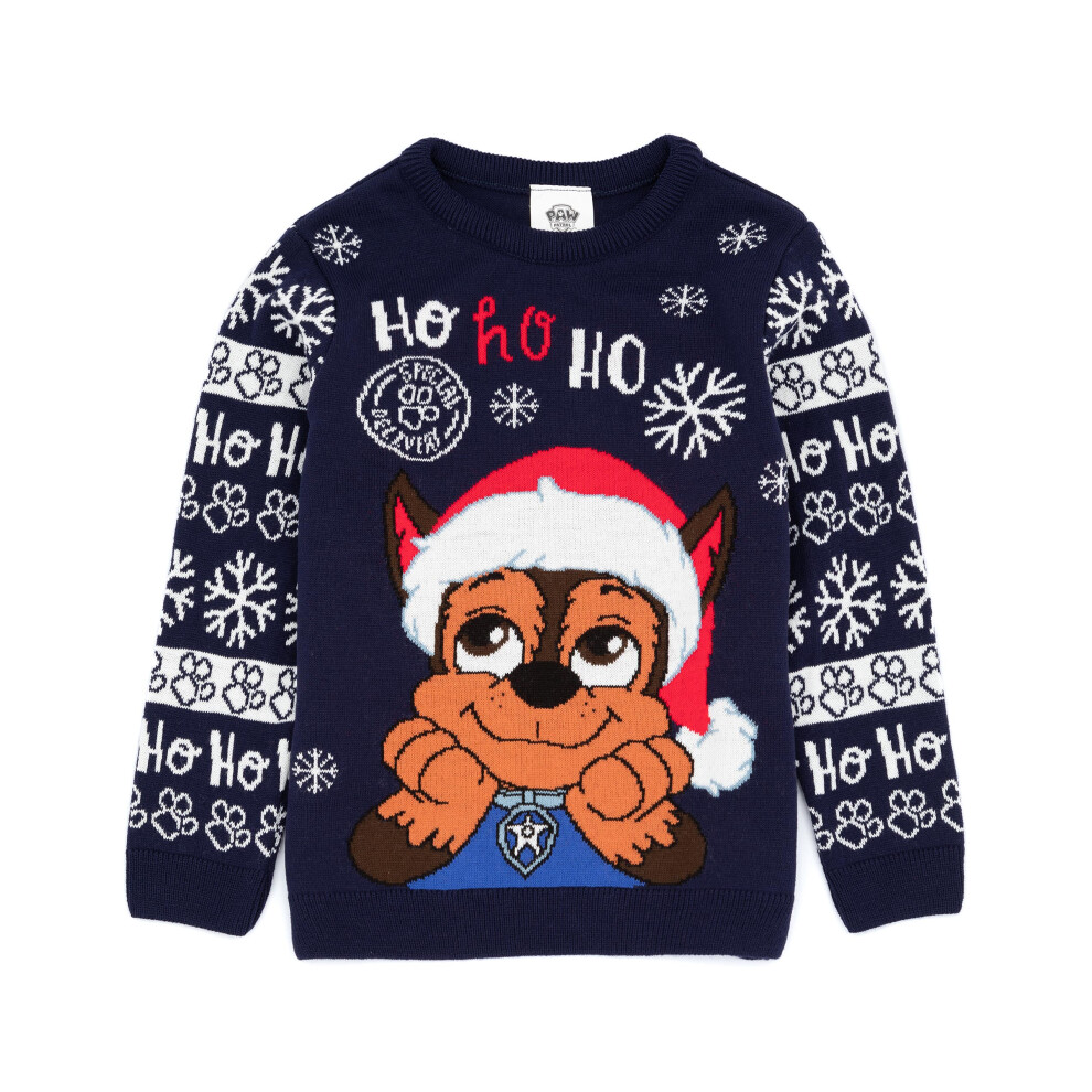 Paw Patrol (5-6 Years) Christmas Jumper (Boys Blue)
