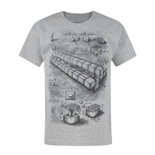 (3-4 Years) Minecraft Short Sleeved T-Shirt (Boys Grey)