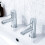 NES Home Marc Twin Hot & Cold Basin Taps Chrome 1