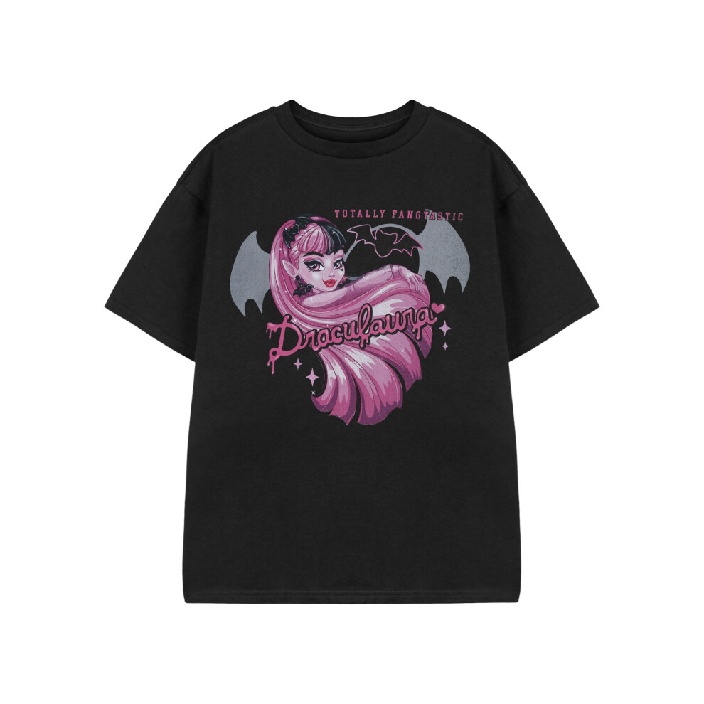 Monster High (7-8 Years) Short Sleeved T-Shirt (Girls Black)