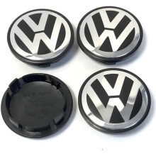 4 κέντρα ζαντών VW, τάσια τροχών, ζάντες αλουμινίου 65 mm, έμβλημα Volkswagen