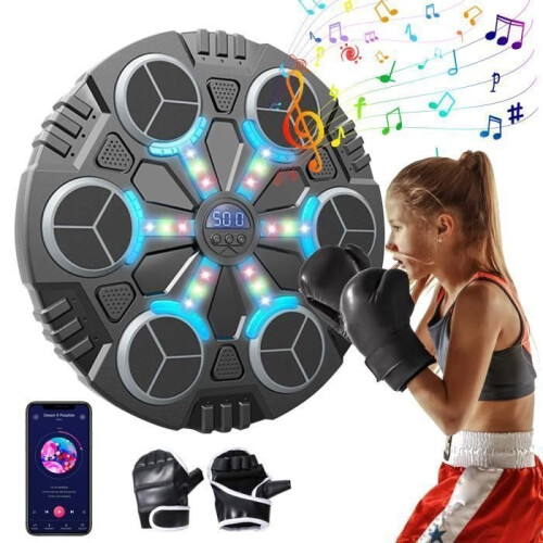 Μουσικό μηχάνημα πυγμαχίας PRUMYA - Με Bluetooth και ρυθμιζόμενη ταχύτητα - Παιδικό
