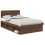 VidaXL vidaXL Bed Frame with Headboard Brown Oak 120 x 200 cm Solid Pine Wood 3
