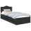 VidaXL vidaXL Bed Frame with Drawer Black 75 x 190 cm Engineer Wood 2