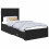 VidaXL vidaXL Bed Frame with Headboard Black Oak 100 x 200 cm Engineered Wood 2