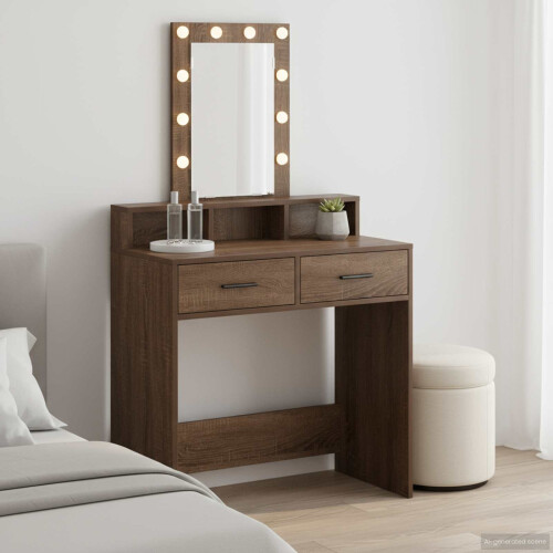 VidaXL vidaXL Dressing Table Brown 79 x 41 x 140 cm Engineered wood