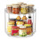 2 Tier Organizer, 9.25Inch Turntable for Cabinet, Stackable Turntable Organizer Rotating Spice Rack Organization 5