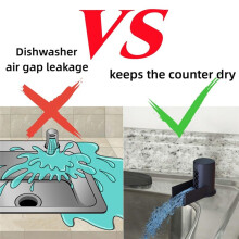 Dishwasher Air Space Cover+Ramp, Replacement Air Space Dishwasher,Accessories for Dishwasher Air Space Overflow Black