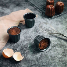 Forma Canele, Kubek na Muffinki Cannele, 18Szt NieprzywierająCa Forma Cannele Szaro-Czarne Canneles