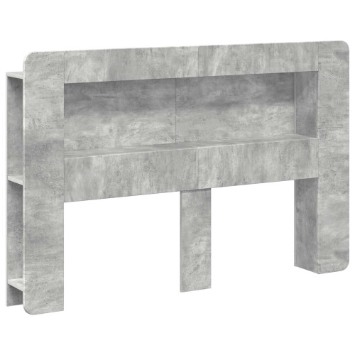 VidaXL vidaXL Headboard Cabinet with Storage Concrete Grey Engineered Wood 1