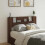 VidaXL vidaXL Storage Headboard with LED Brown Oak Engineered Wood 1