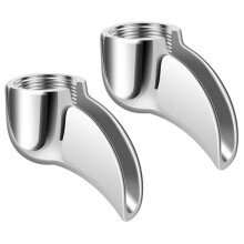 2Pcs Single Portafilter Spout,Coffee Machine Portafilter Spout,Drain Diverter Nozzle,for 58mm Espresso Machine B